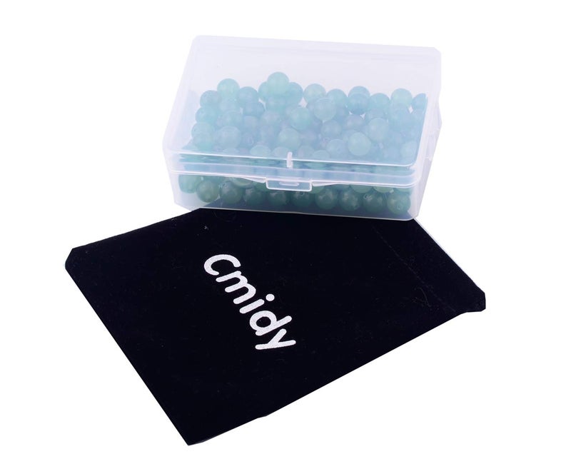 Cmidy Natural Stone Beads 100pcs 8mm Green Aventurine Round Genuine Real Stone Beading Loose Gemstone DIY Charm Smooth Beads for Bracelet Necklace Earrings Jewelry Making (Green Aventurine, 8mm) - Image 5